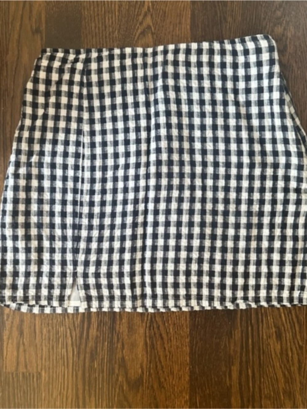 American Eagle Outfitters Black and White Gingham Mini Skirt